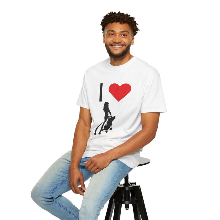 I ❤️ Hottest Mom Unisex Garment-Dyed T-Shirt | Celebrate Love and Empowerment