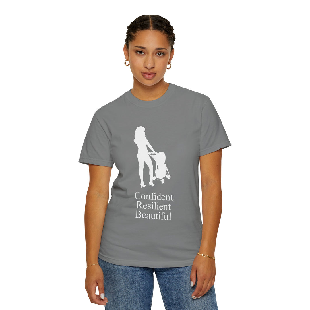 Confident, Resilient, Beautiful T-Shirt | Hottest Mom Logo | Comfort Colors