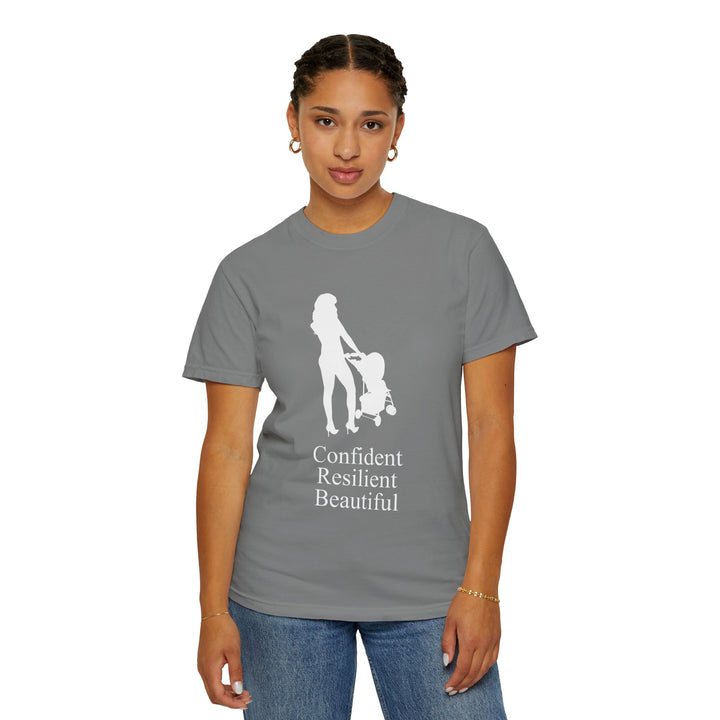 Confident, Resilient, Beautiful T-Shirt | Hottest Mom Logo | Comfort Colors