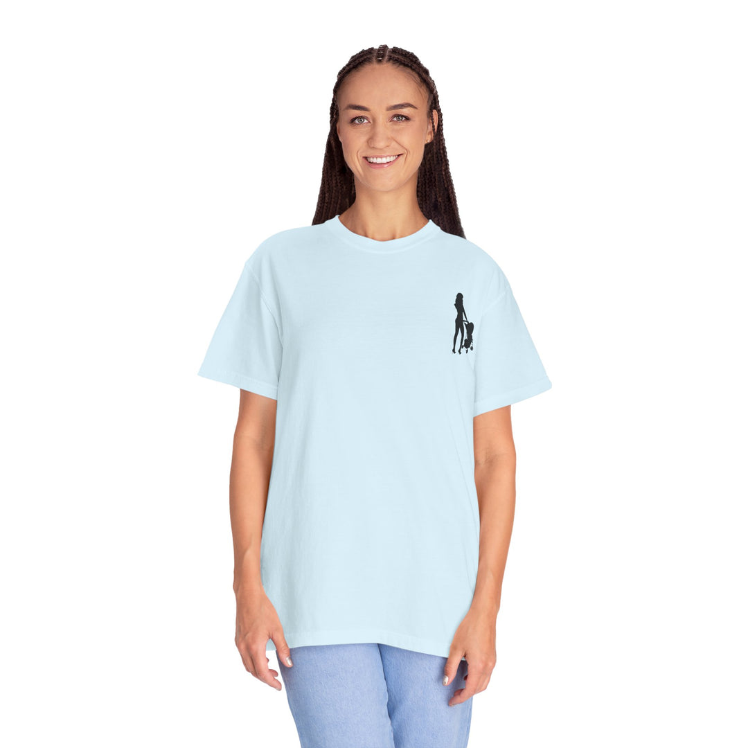 Subtle Hottest Mom Logo Unisex Garment-Dyed T-Shirt