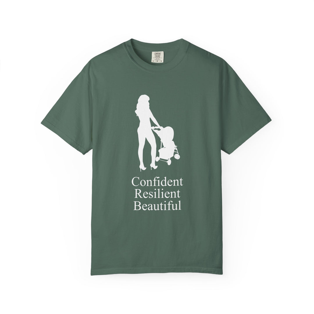 Confident, Resilient, Beautiful T-Shirt | Hottest Mom Logo | Comfort Colors