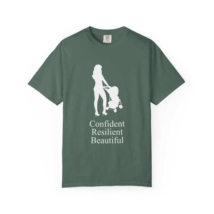 Confident, Resilient, Beautiful T-Shirt | Hottest Mom Logo | Comfort Colors