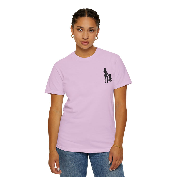 Subtle Hottest Mom Logo Unisex Garment-Dyed T-Shirt