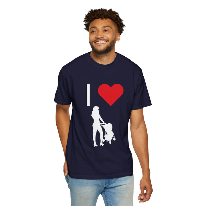 I ❤️ Hottest Mom Unisex Garment-Dyed T-Shirt | Celebrate Love and Empowerment