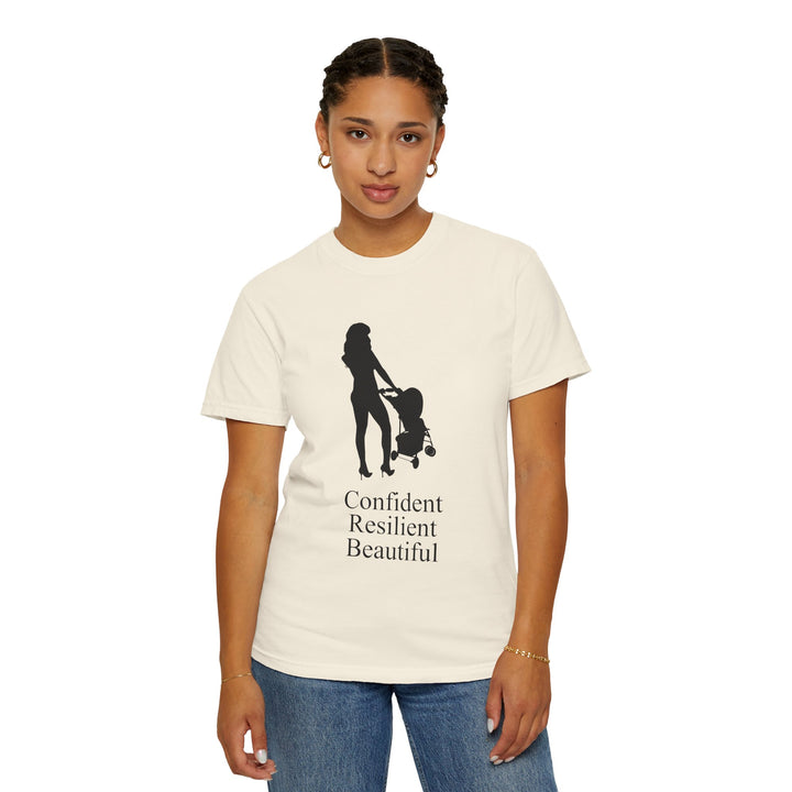 Confident, Resilient, Beautiful T-Shirt | Hottest Mom Logo | Comfort Colors