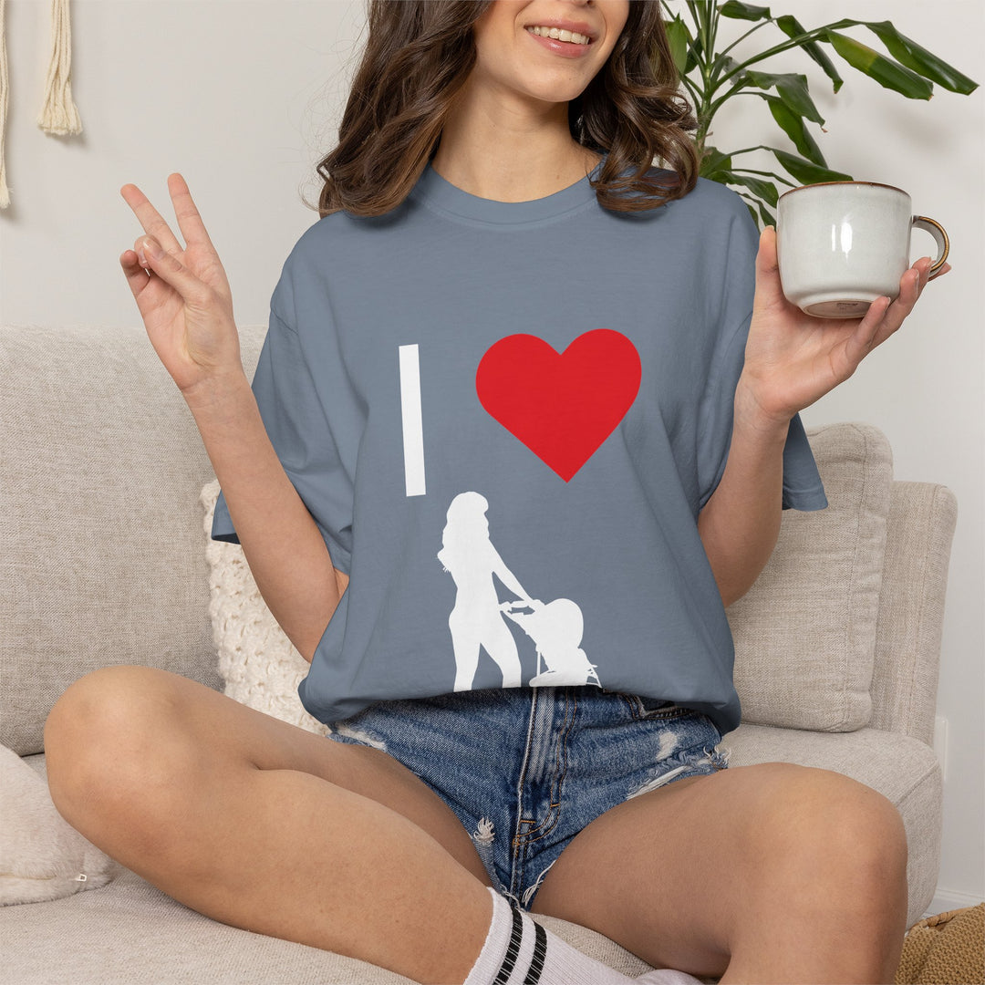 I ❤️ Hottest Mom Unisex Garment-Dyed T-Shirt | Celebrate Love and Empowerment