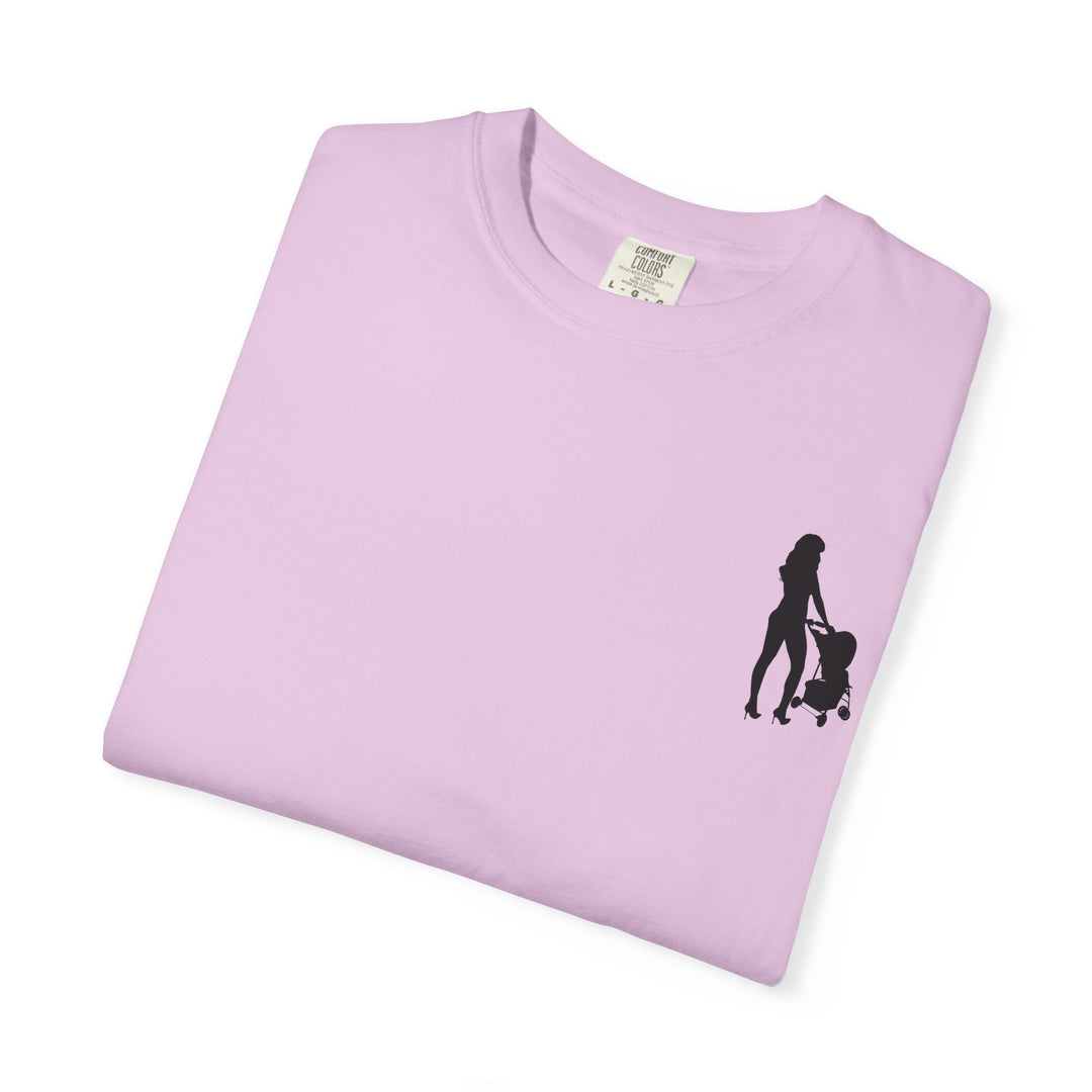 Subtle Hottest Mom Logo Unisex Garment-Dyed T-Shirt