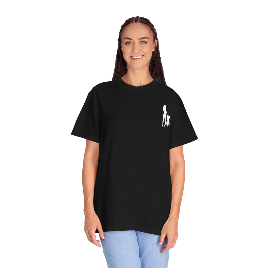 Subtle Hottest Mom Logo Unisex Garment-Dyed T-Shirt