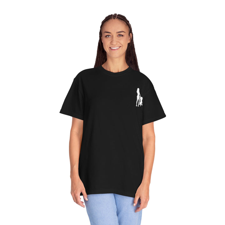 Subtle Hottest Mom Logo Unisex Garment-Dyed T-Shirt
