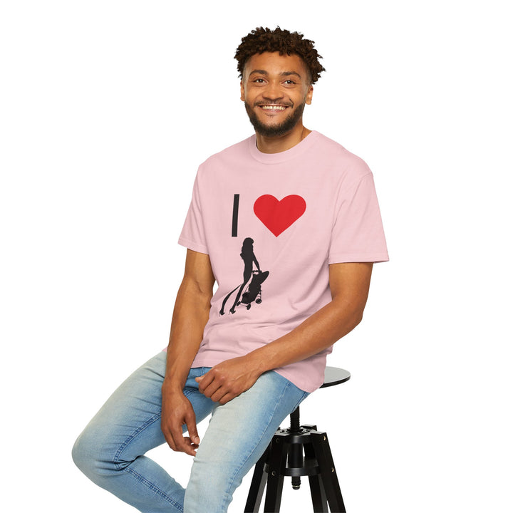 I ❤️ Hottest Mom Unisex Garment-Dyed T-Shirt | Celebrate Love and Empowerment