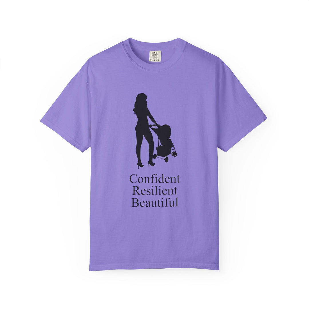 Confident, Resilient, Beautiful T-Shirt | Hottest Mom Logo | Comfort Colors
