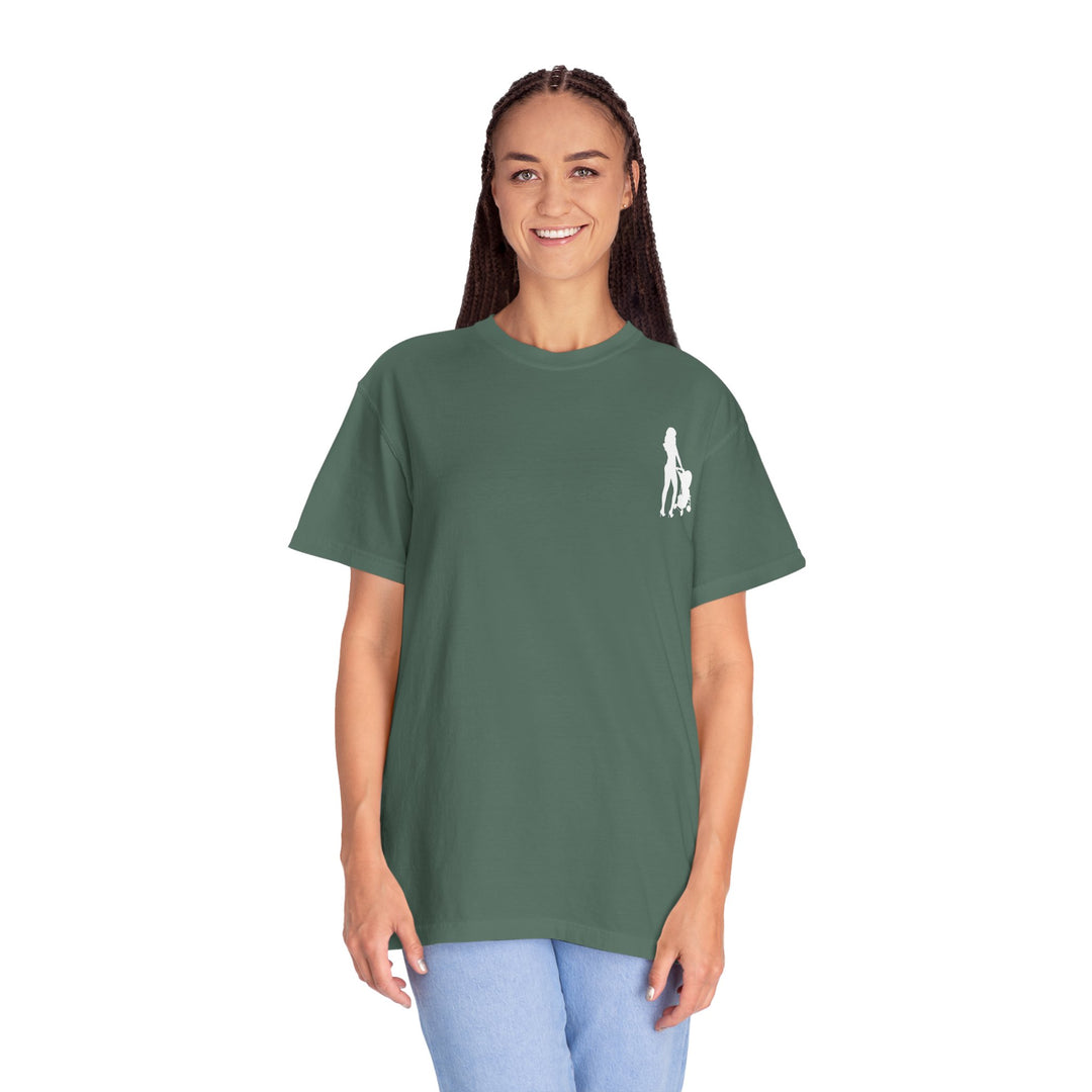 Subtle Hottest Mom Logo Unisex Garment-Dyed T-Shirt