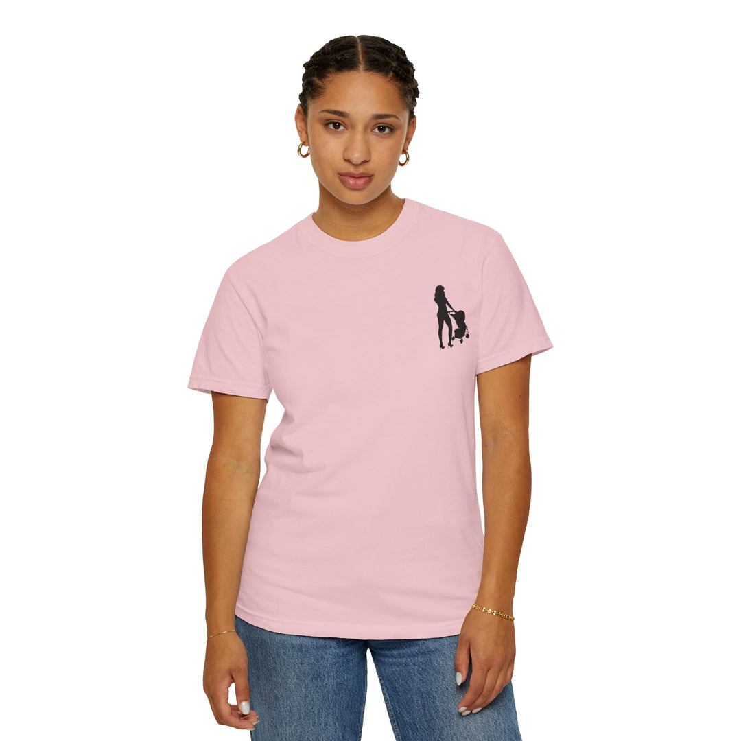 Subtle Hottest Mom Logo Unisex Garment-Dyed T-Shirt