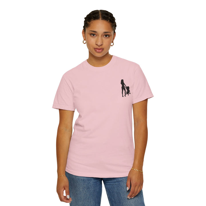Subtle Hottest Mom Logo Unisex Garment-Dyed T-Shirt