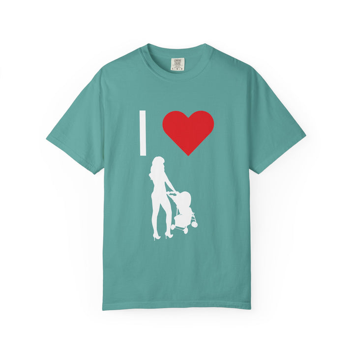 I ❤️ Hottest Mom Unisex Garment-Dyed T-Shirt | Celebrate Love and Empowerment