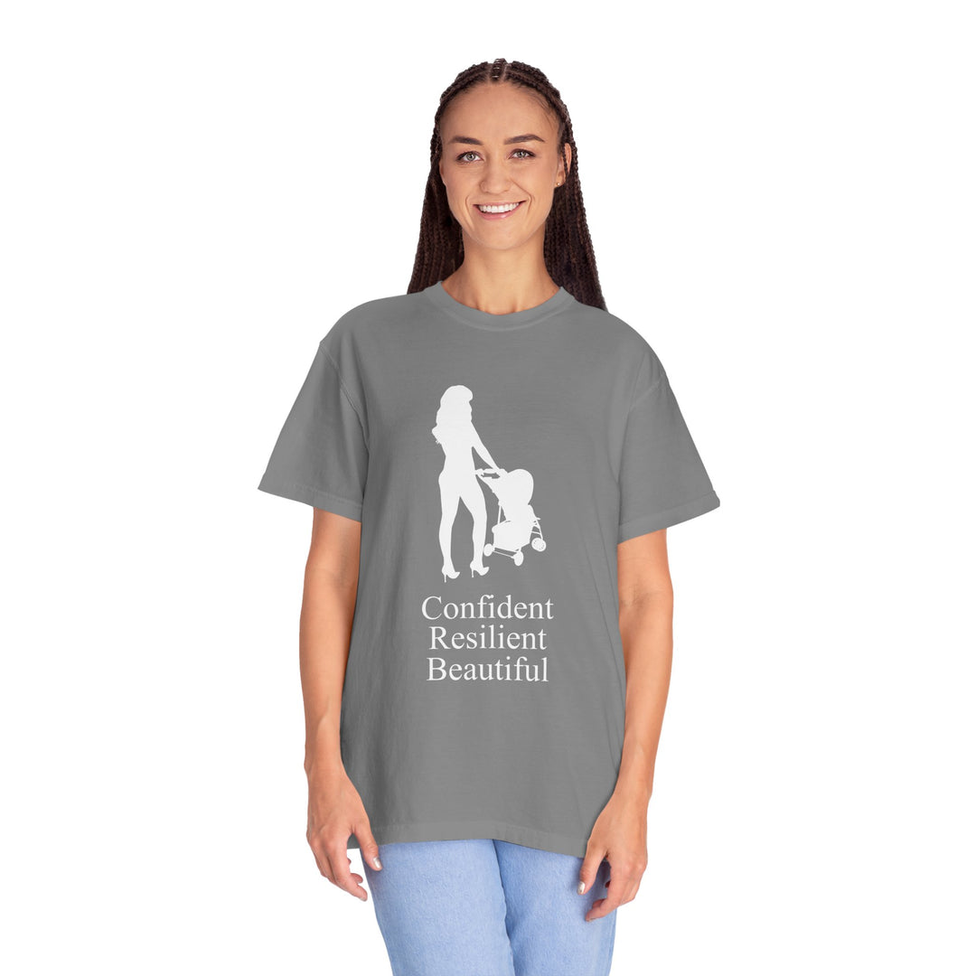 Confident, Resilient, Beautiful T-Shirt | Hottest Mom Logo | Comfort Colors