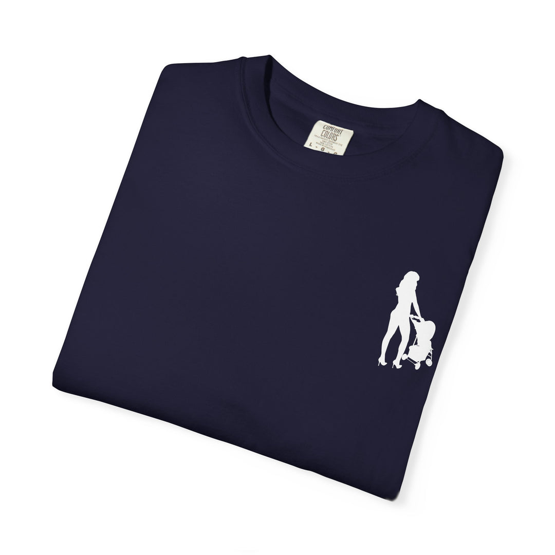 Subtle Hottest Mom Logo Unisex Garment-Dyed T-Shirt