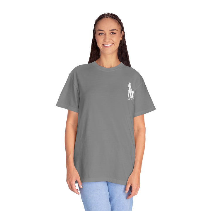 Subtle Hottest Mom Logo Unisex Garment-Dyed T-Shirt
