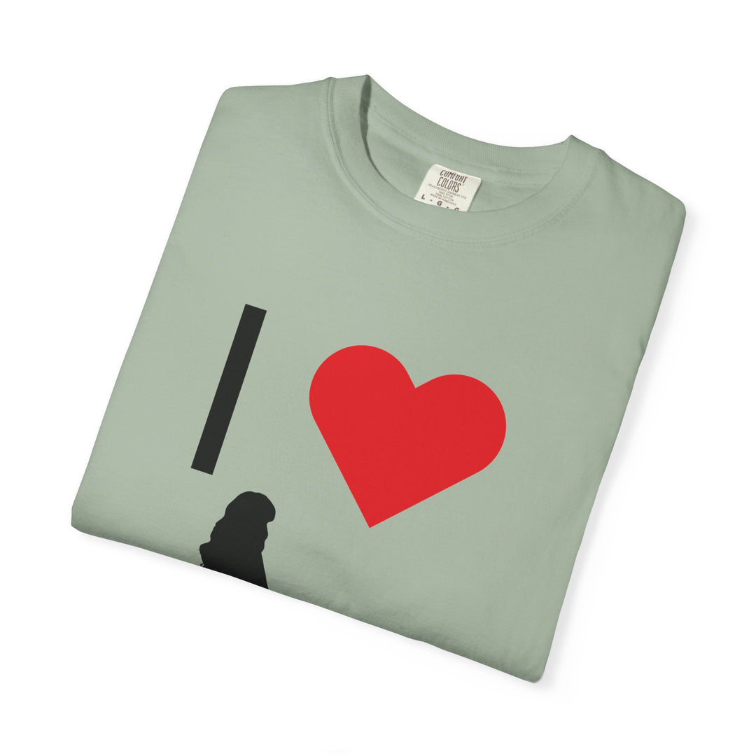 I ❤️ Hottest Mom Unisex Garment-Dyed T-Shirt | Celebrate Love and Empowerment