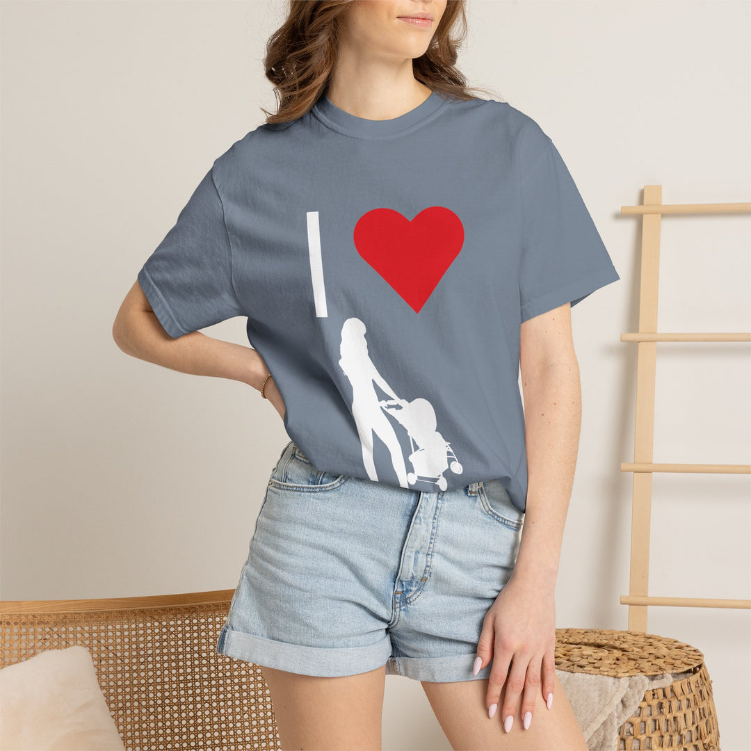 I ❤️ Hottest Mom Unisex Garment-Dyed T-Shirt | Celebrate Love and Empowerment