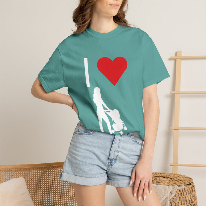 I ❤️ Hottest Mom Unisex Garment-Dyed T-Shirt | Celebrate Love and Empowerment