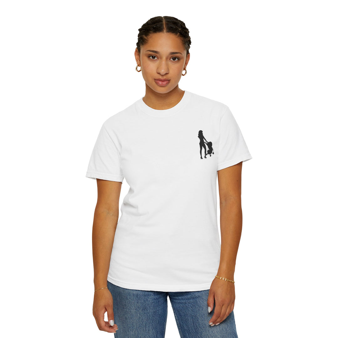 Subtle Hottest Mom Logo Unisex Garment-Dyed T-Shirt