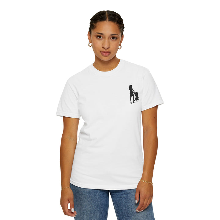 Subtle Hottest Mom Logo Unisex Garment-Dyed T-Shirt