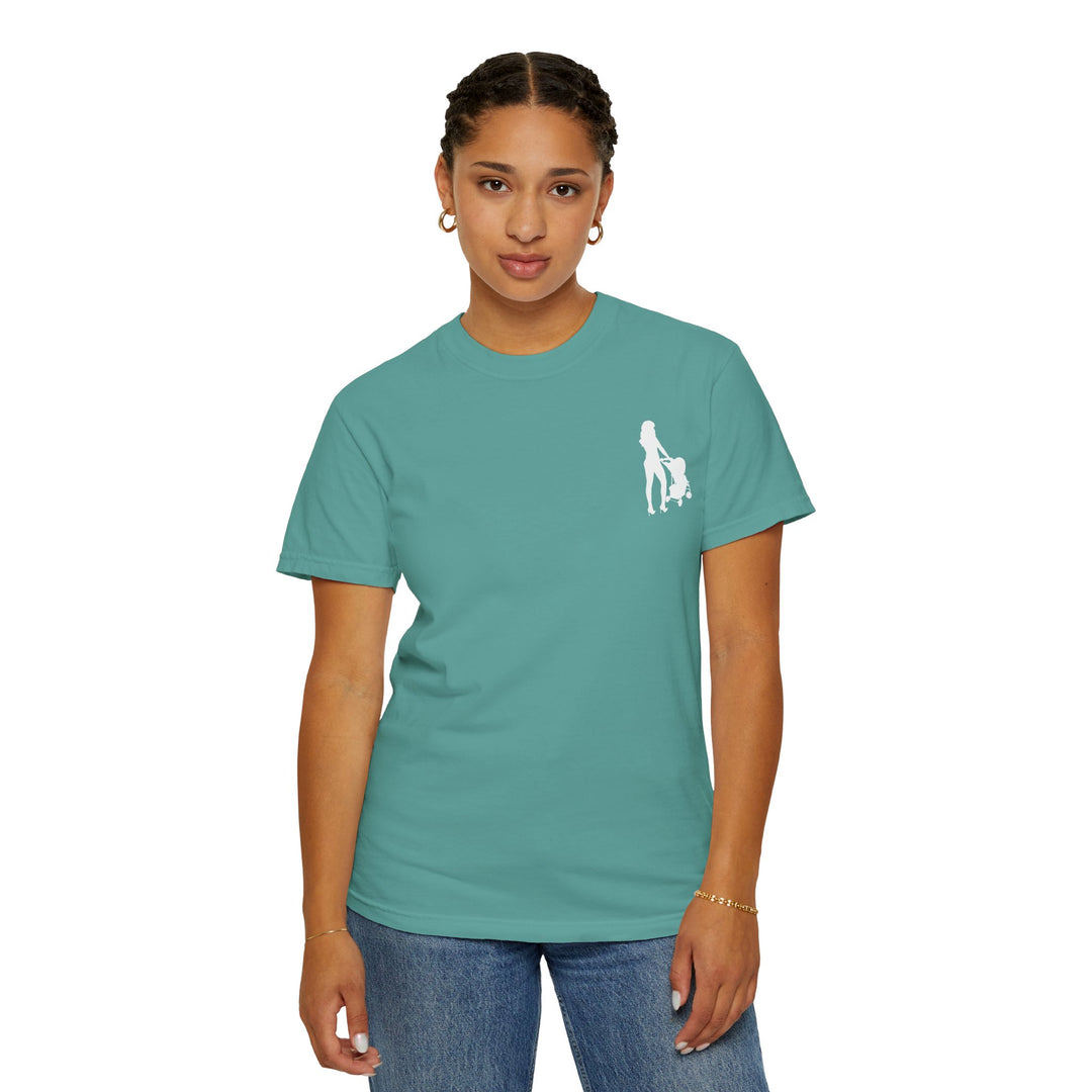 Subtle Hottest Mom Logo Unisex Garment-Dyed T-Shirt