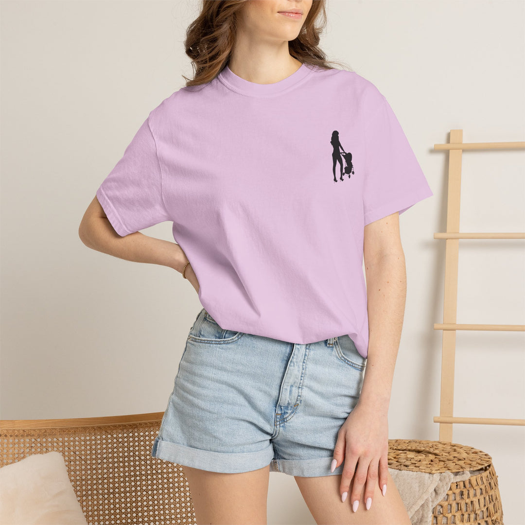 Subtle Hottest Mom Logo Unisex Garment-Dyed T-Shirt