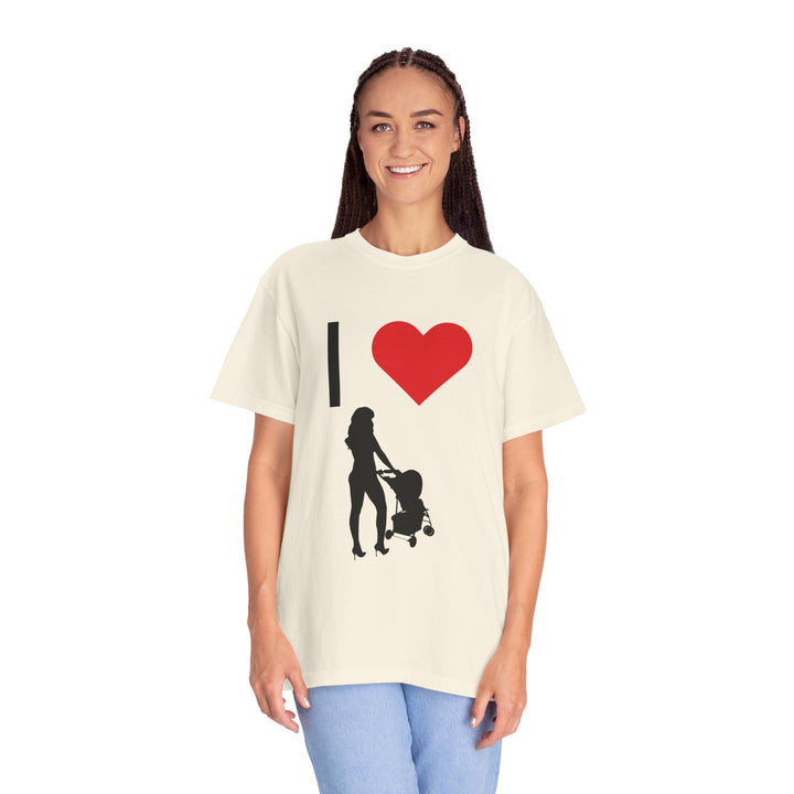 I ❤️ Hottest Mom Unisex Garment-Dyed T-Shirt | Celebrate Love and Empowerment