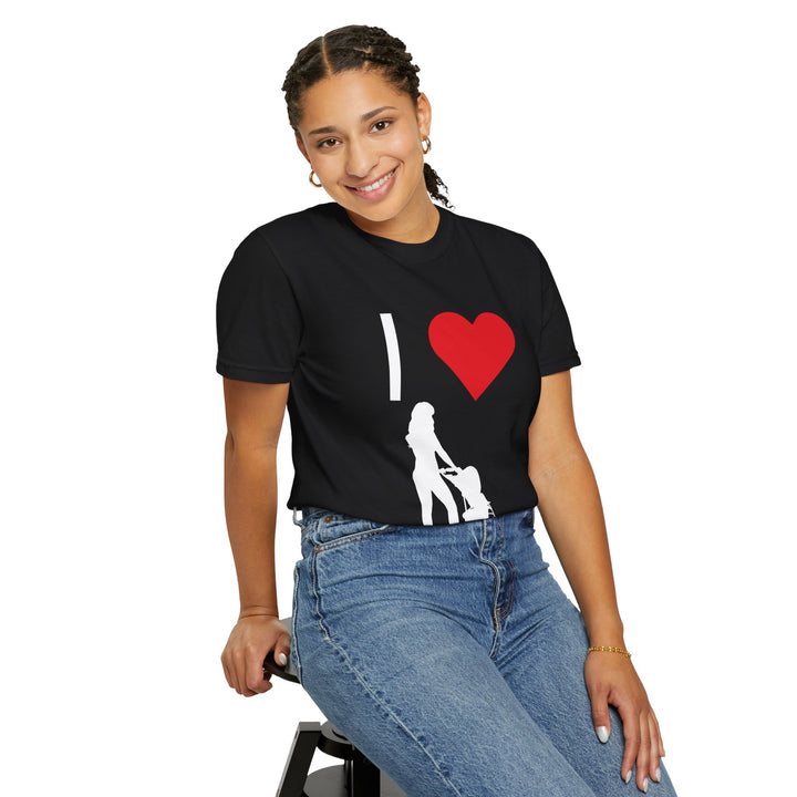 I ❤️ Hottest Mom Unisex Garment-Dyed T-Shirt | Celebrate Love and Empowerment