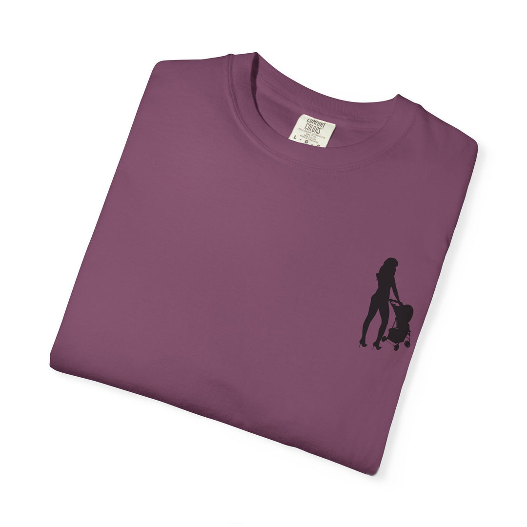 Subtle Hottest Mom Logo Unisex Garment-Dyed T-Shirt