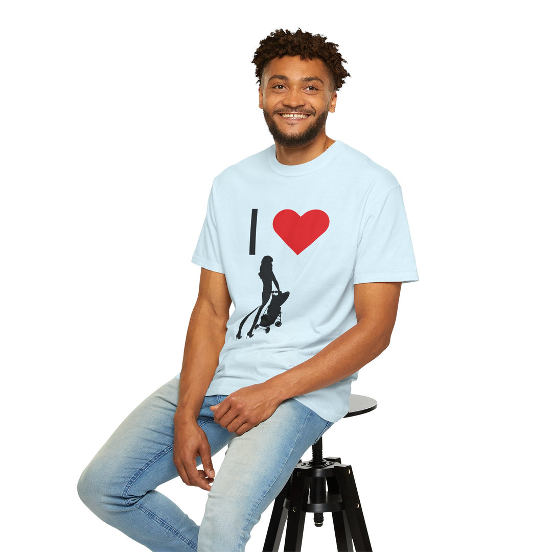 I ❤️ Hottest Mom Unisex Garment-Dyed T-Shirt | Celebrate Love and Empowerment