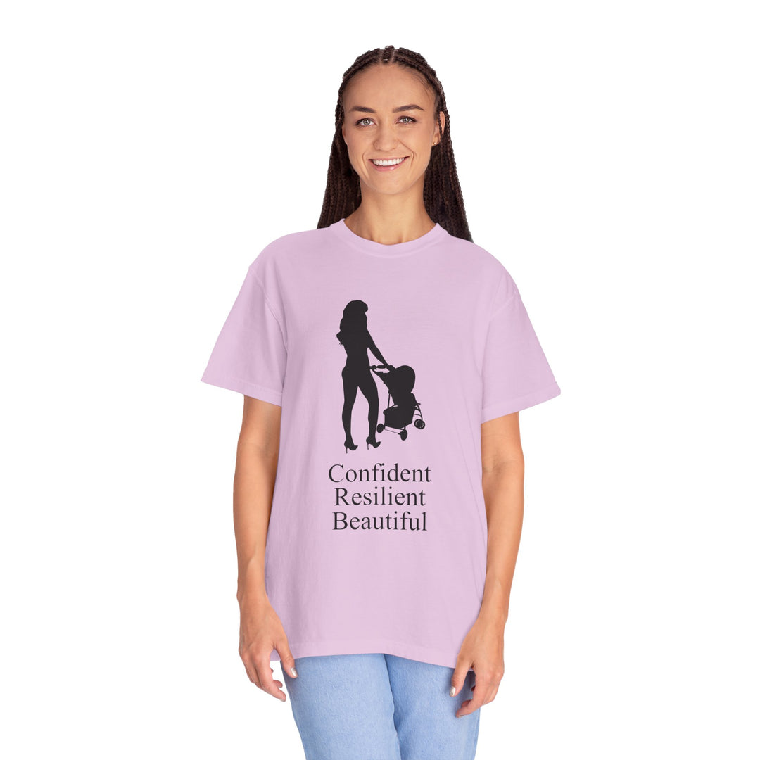 Confident, Resilient, Beautiful T-Shirt | Hottest Mom Logo | Comfort Colors