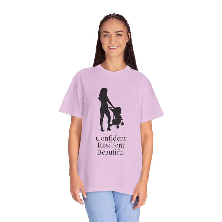 Confident, Resilient, Beautiful T-Shirt | Hottest Mom Logo | Comfort Colors