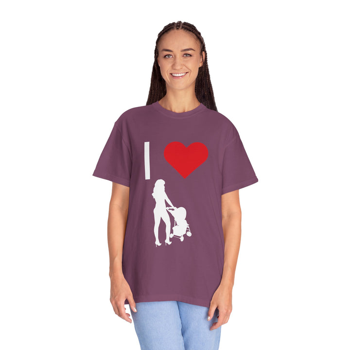 I ❤️ Hottest Mom Unisex Garment-Dyed T-Shirt | Celebrate Love and Empowerment