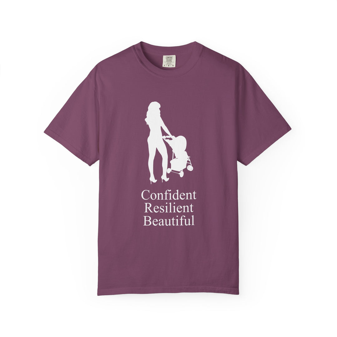 Confident, Resilient, Beautiful T-Shirt | Hottest Mom Logo | Comfort Colors