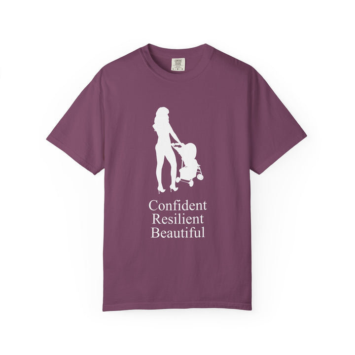 Confident, Resilient, Beautiful T-Shirt | Hottest Mom Logo | Comfort Colors