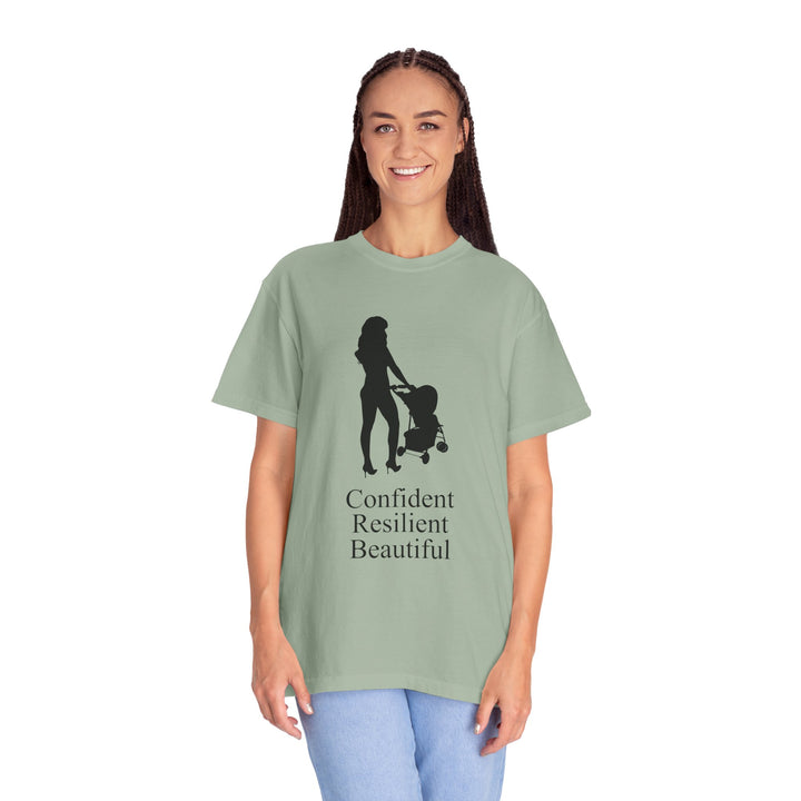 Confident, Resilient, Beautiful T-Shirt | Hottest Mom Logo | Comfort Colors