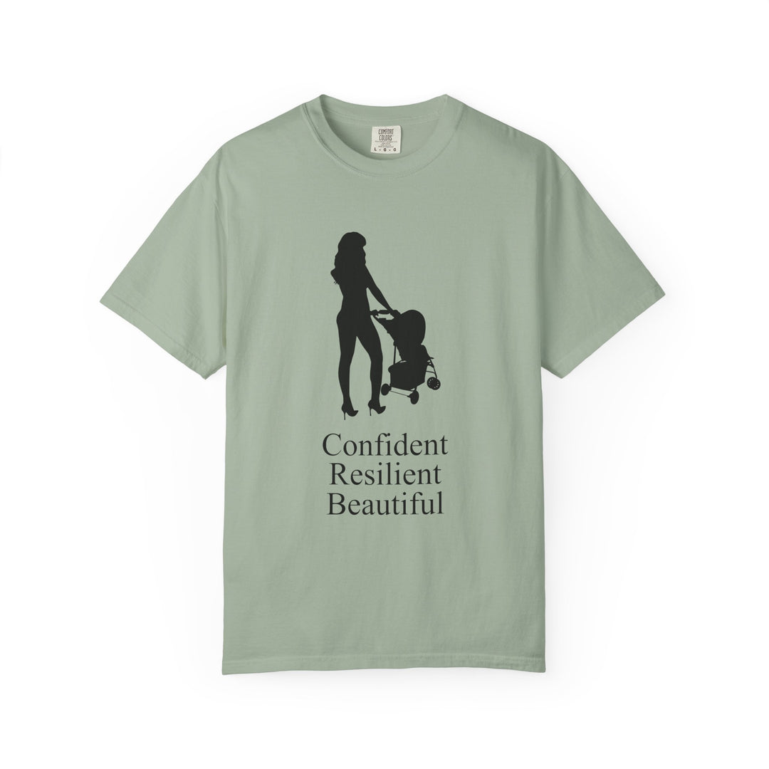 Confident, Resilient, Beautiful T-Shirt | Hottest Mom Logo | Comfort Colors