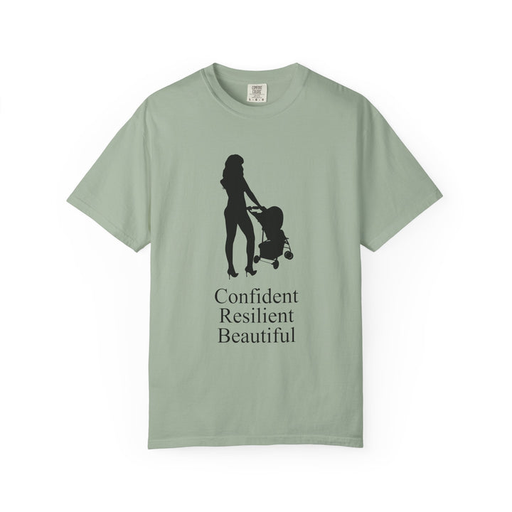 Confident, Resilient, Beautiful T-Shirt | Hottest Mom Logo | Comfort Colors