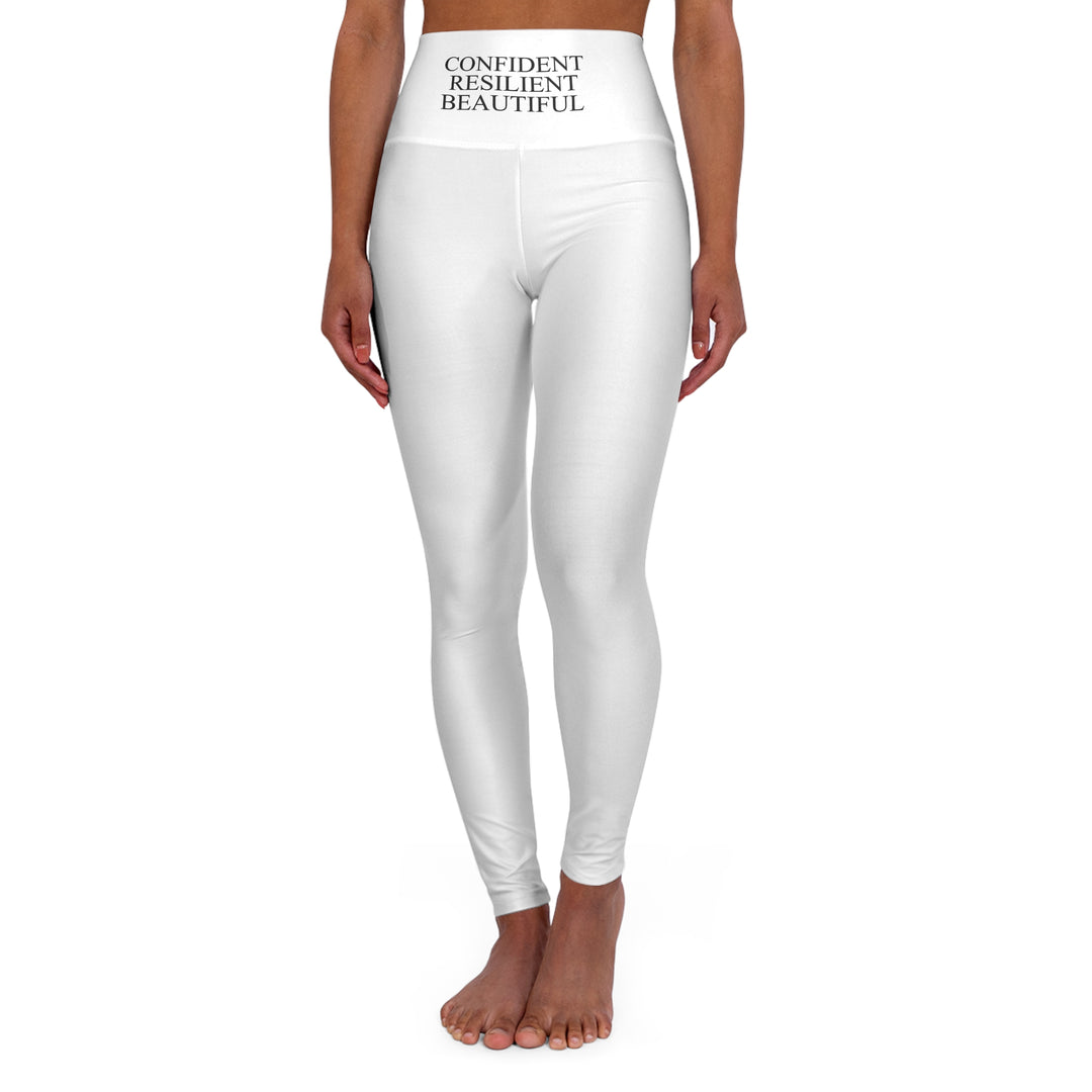 High-Waisted Empowerment Yoga Leggings | Confident, Resilient, Beautiful