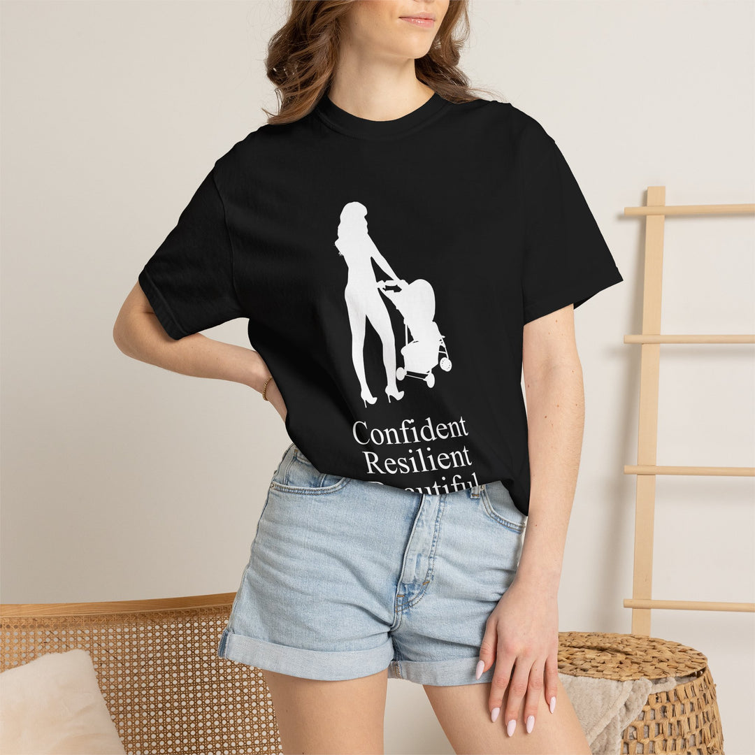 Confident, Resilient, Beautiful T-Shirt | Hottest Mom Logo | Comfort Colors
