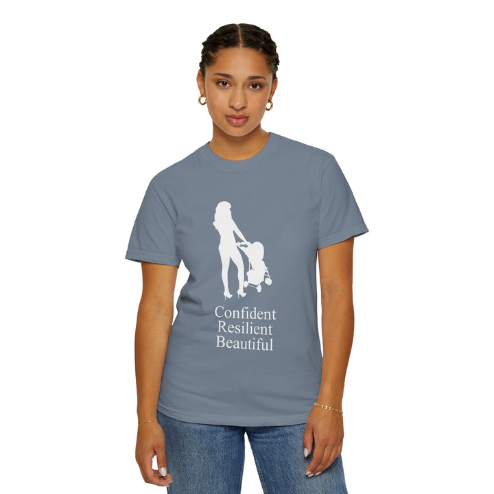 Confident, Resilient, Beautiful T-Shirt | Hottest Mom Logo | Comfort Colors