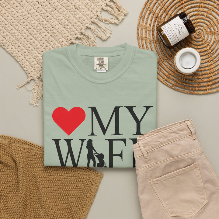 ❤️ My Wife Unisex Garment-Dyed T-Shirt