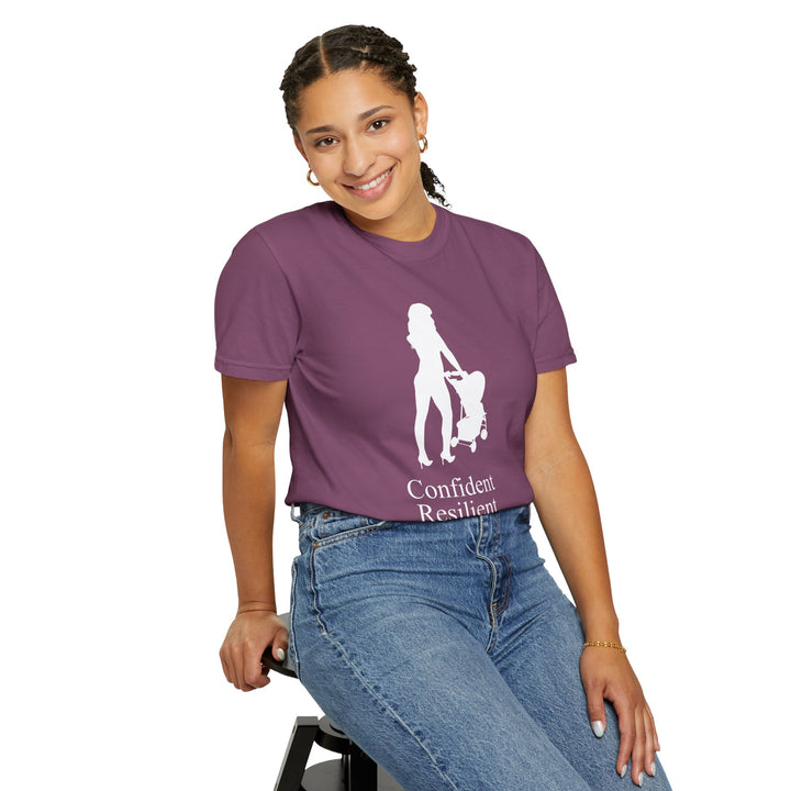 Confident, Resilient, Beautiful T-Shirt | Hottest Mom Logo | Comfort Colors
