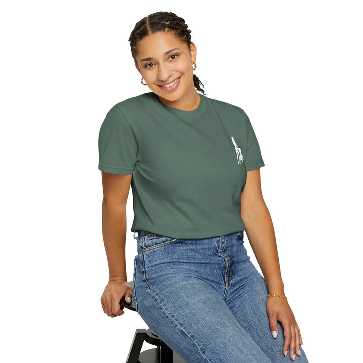 Subtle Hottest Mom Logo Unisex Garment-Dyed T-Shirt