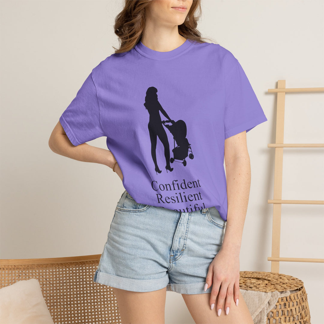 Confident, Resilient, Beautiful T-Shirt | Hottest Mom Logo | Comfort Colors