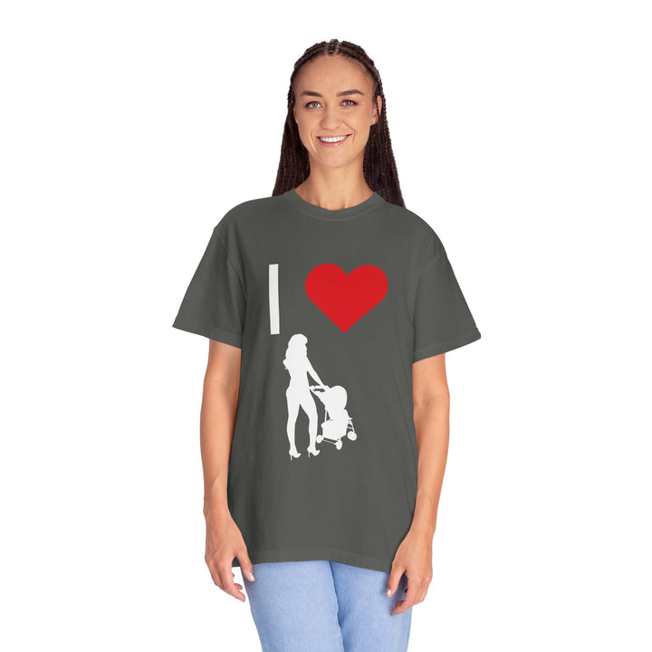 I ❤️ Hottest Mom Unisex Garment-Dyed T-Shirt | Celebrate Love and Empowerment