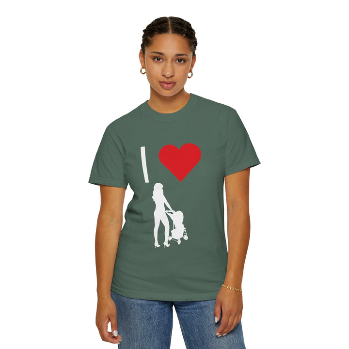 I ❤️ Hottest Mom Unisex Garment-Dyed T-Shirt | Celebrate Love and Empowerment